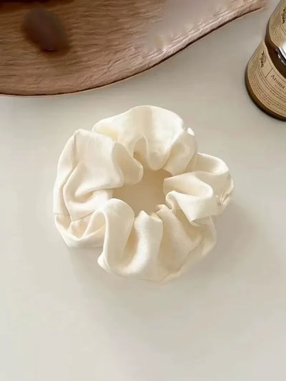 1/3PCS Vintage Silk Hair Scrunchies Elastic Hair Bands Solid Color Women Girls Headwear Ponytail Ties Rope Hair Accessories