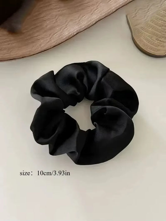 1/3PCS Vintage Silk Hair Scrunchies Elastic Hair Bands Solid Color Women Girls Headwear Ponytail Ties Rope Hair Accessories