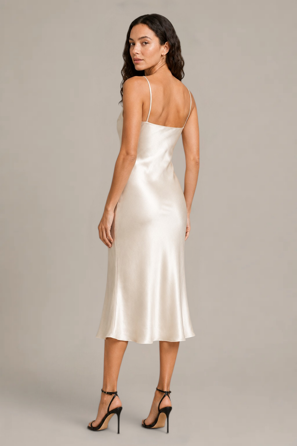 Robe Céliana – 100 % soie de mûrier – Ivoire