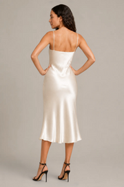 Robe Céliana – 100 % soie de mûrier – Ivoire