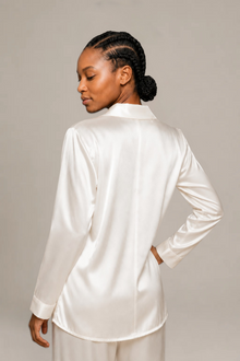 Pyjama Éliana – 100 % soie de mûrier – Ivoire
