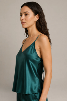 Ensemble Calyra – 100 % soie de mûrier – Vert