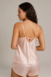 Ensemble Calyra – 100 % soie de mûrier – Rose
