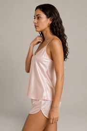 Ensemble Calyra – 100 % soie de mûrier – Rose