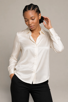 Chemise Épure - 100 % soie de mûrier - Ivoire