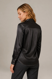 Chemise Épure - 100 % soie de mûrier - Noir
