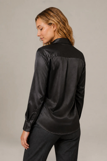 Chemise Épure - 100 % soie de mûrier - Noir