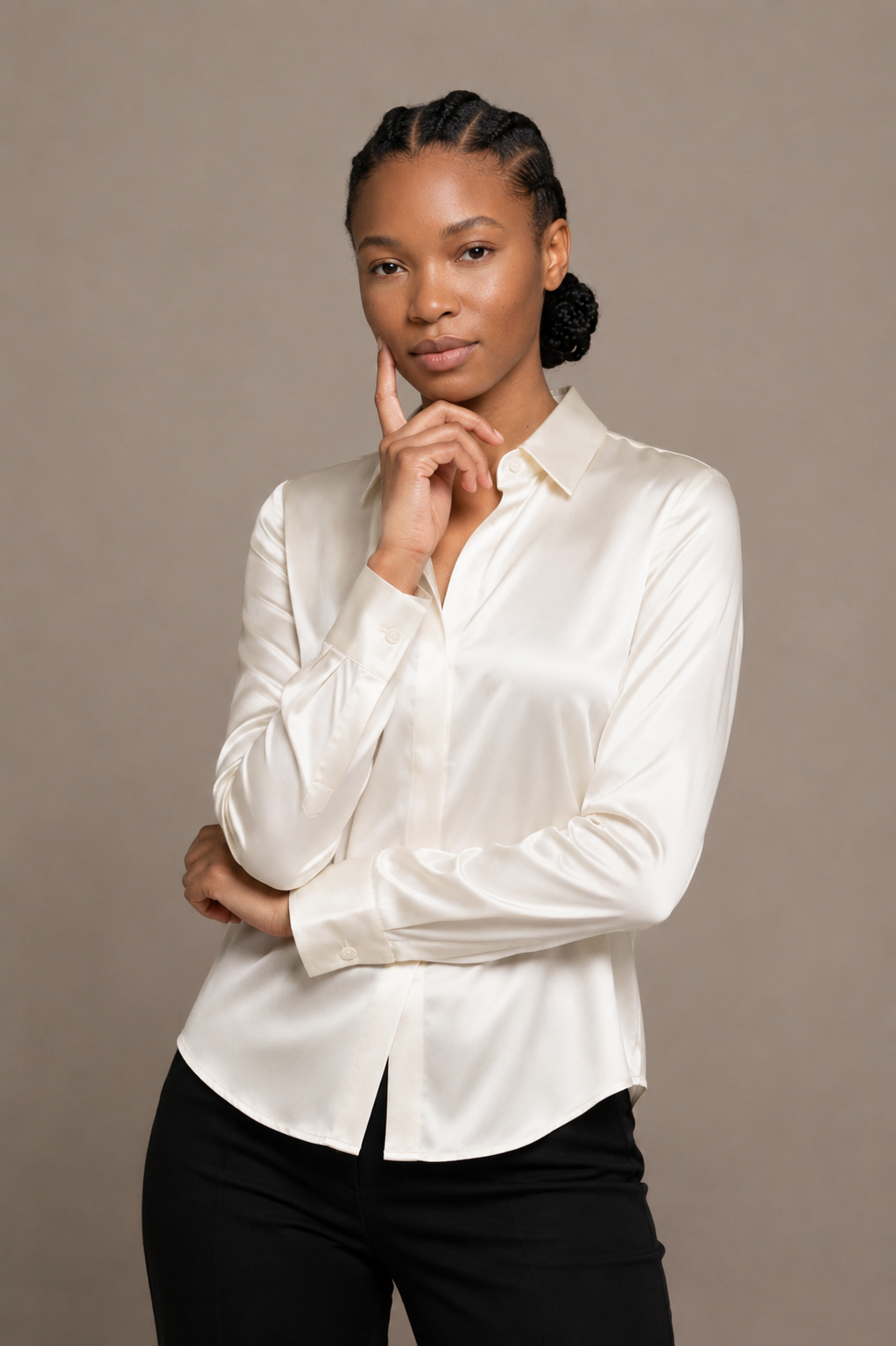 Chemise Épure - 100 % soie de mûrier - Ivoire