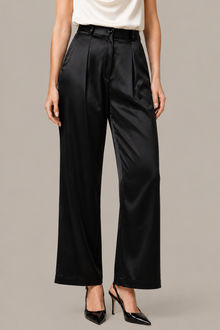 Pantalon Améliane – Coupe large – 100 % soie de mûrier