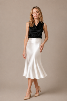 Jupe Calista Midi – 100 % soie de mûrier