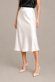 Jupe Calista Midi – 100 % soie de mûrier