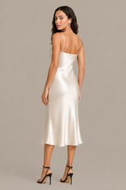 Robe Céliana – 100 % soie de mûrier – Ivoire