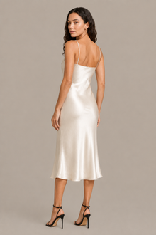 Robe Céliana – 100 % soie de mûrier – Ivoire
