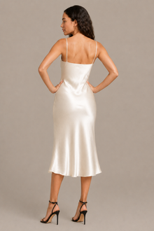 Robe Céliana – 100 % soie de mûrier – Ivoire