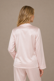 Pyjama Éliana – 100 % soie de mûrier – Rose