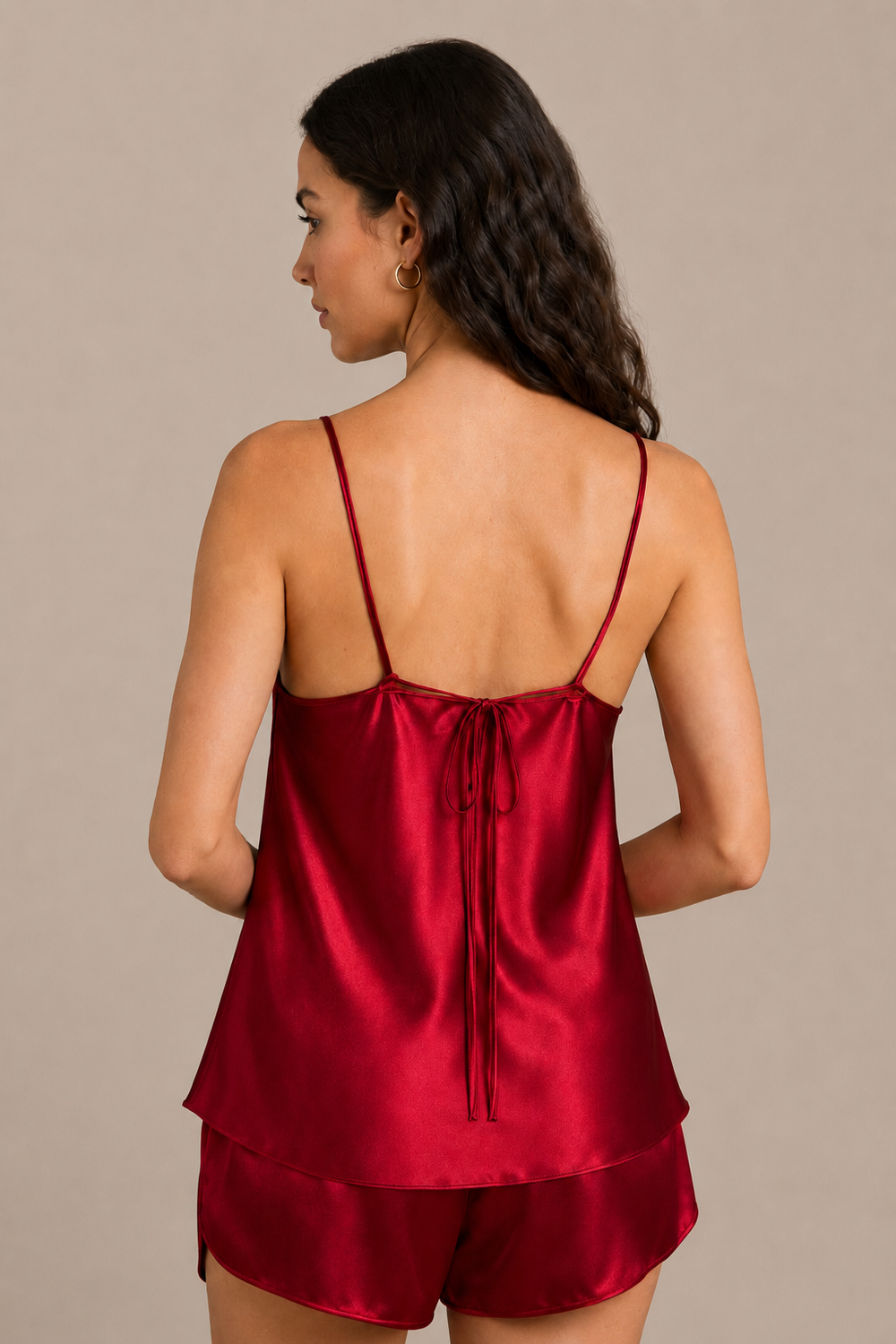 Ensemble Calyra – 100 % soie de mûrier – Prune