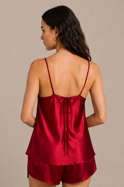 Ensemble Calyra – 100 % soie de mûrier – Prune