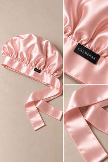 Bonnet Noctéa – 100 % soie de mûrier – Rose
