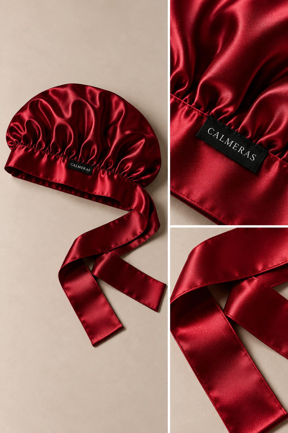 Bonnet Noctéa – 100 % soie de mûrier – Prune