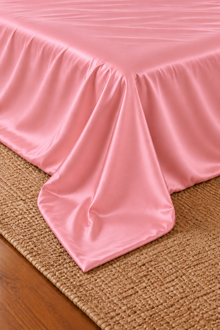 Parure de lit Olyssia – 100 % soie de mûrier – Rose