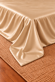 Parure de lit Olyssia – 100 % soie de mûrier – Champagne