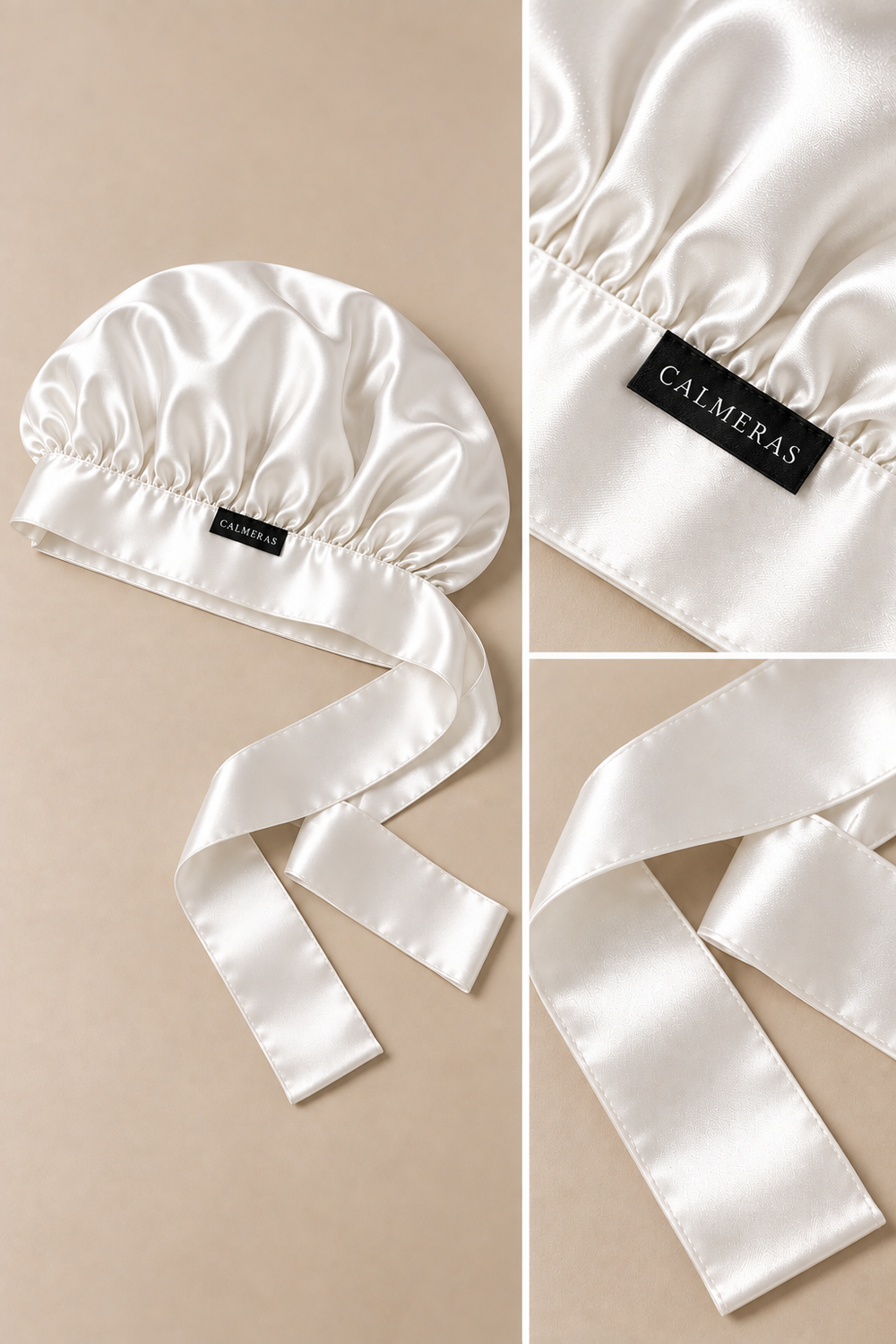 Bonnet Noctéa – 100 % soie de mûrier – Ivoire