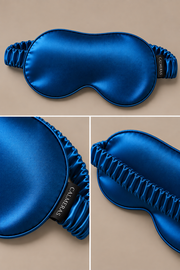 Masque de nuit Élunéa – 100 % soie de mûrier – Bleu