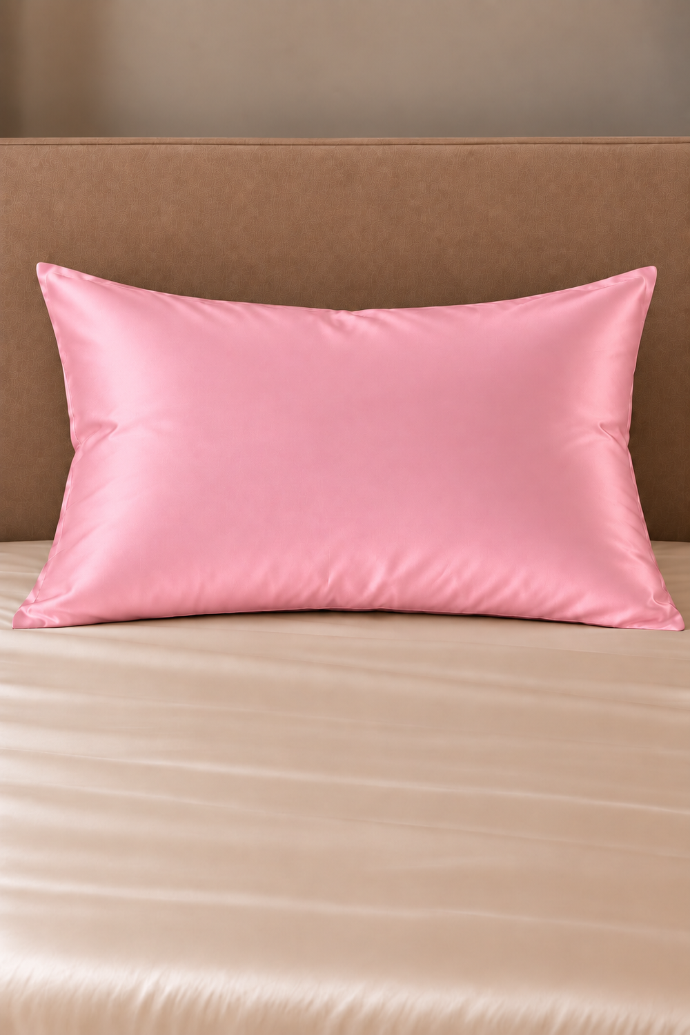 Taie d’oreiller Séralia – 100 % soie de mûrier – Rose