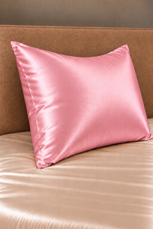 Taie d’oreiller Séralia – 100 % soie de mûrier – Rose