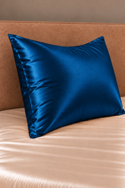 Lot Velina de 4 taies d’oreiller – 100 % soie de mûrier – Bleu
