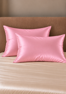 Parure de lit Olyssia – 100 % soie de mûrier – Rose