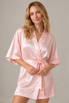 Kimono Lyséa – 100 % soie de mûrier – Rose