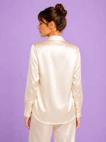 Chemise Max — 100 % soie de mûrier - Blanche