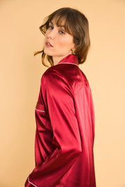 Pyjama Lucia — 100 % soie de mûrier - Rouge